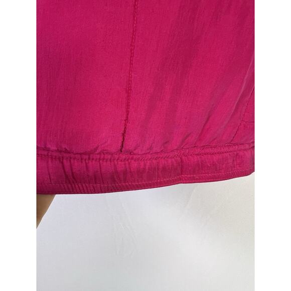 Clio VTG Puffer Coat Lightweight Size M Pink Silk Barbie Dopamine Colorful - Picture 7 of 12